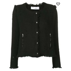 IRO Agnette tweed jacket in black in size 40